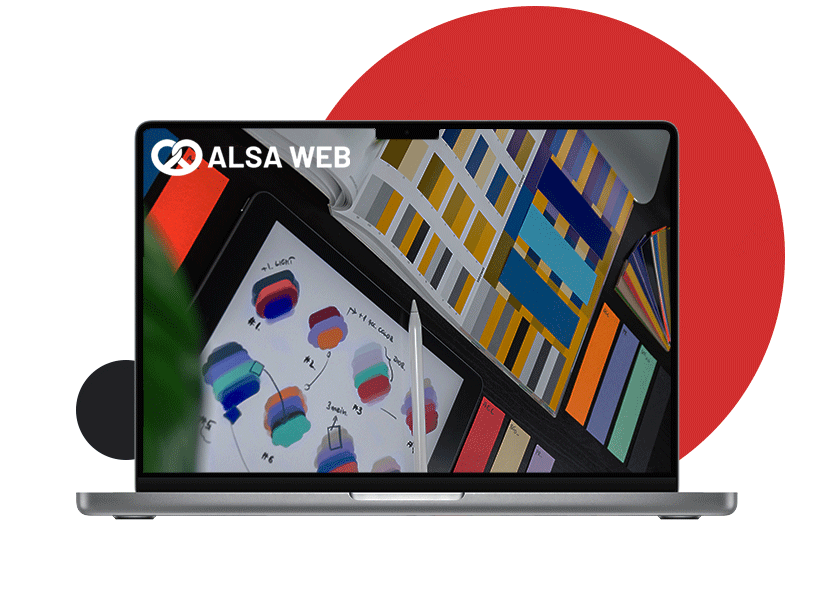 ordinateur avec logo alsa web